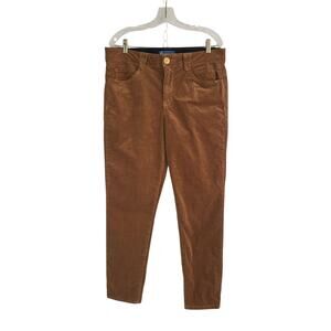 Democracy AbSolution Mid Rise Corduroy Pants Size 14 Brown Straight Leg Slimming